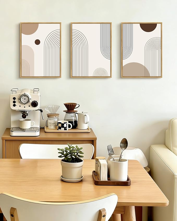 PHOPAGO Boho Wall Art Minimalist Bohemain Framed Wall Printing 11x14in Abstract - Image 6