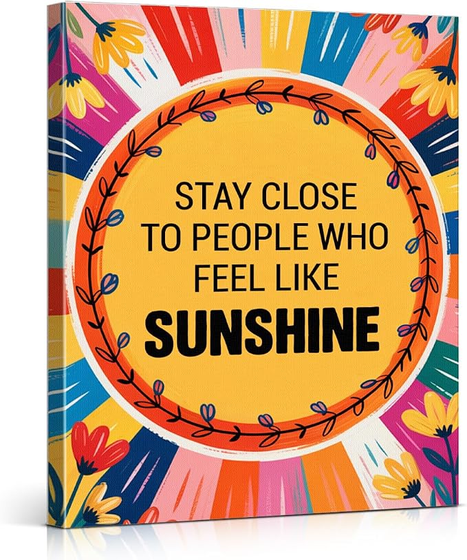 Inspirational Sunshine Wall Art Decor, Motivational Canvas Painting Pictures by VAHATAN