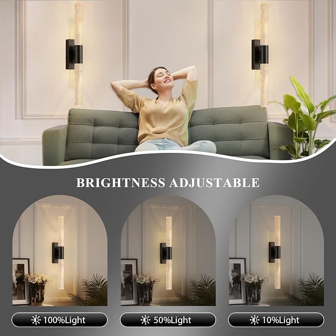 camuucci Battery Operated Wall Sconces Set of 2 Rechargeable Battery Powered - Image 5