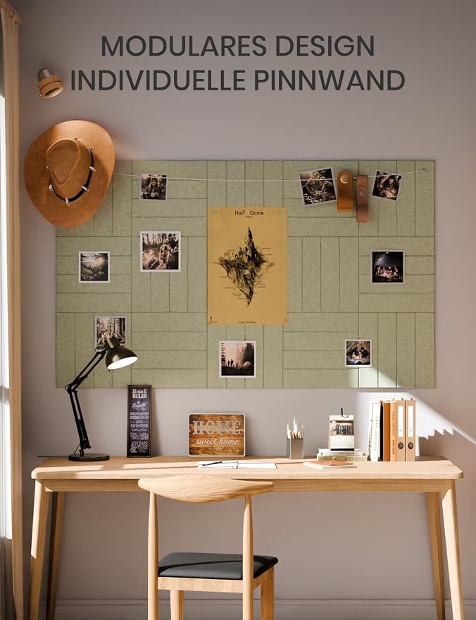 Bumusty Large Cork Board Alternative-36 x 24" Felt Bulletin Board Tiles - Image 6