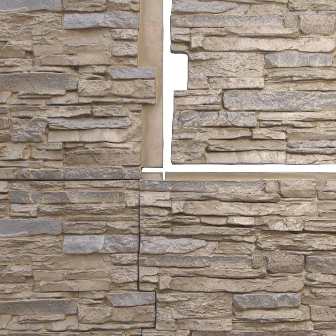 EverStone Canyon Ridge Faux Stone Panel, 45 3/4"W x 24 1/2"H x 1 1/4"D - Image 9