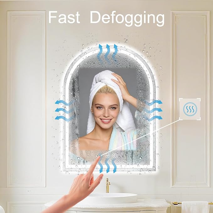 Arched LED Bathroom Mirrors - Image 3
