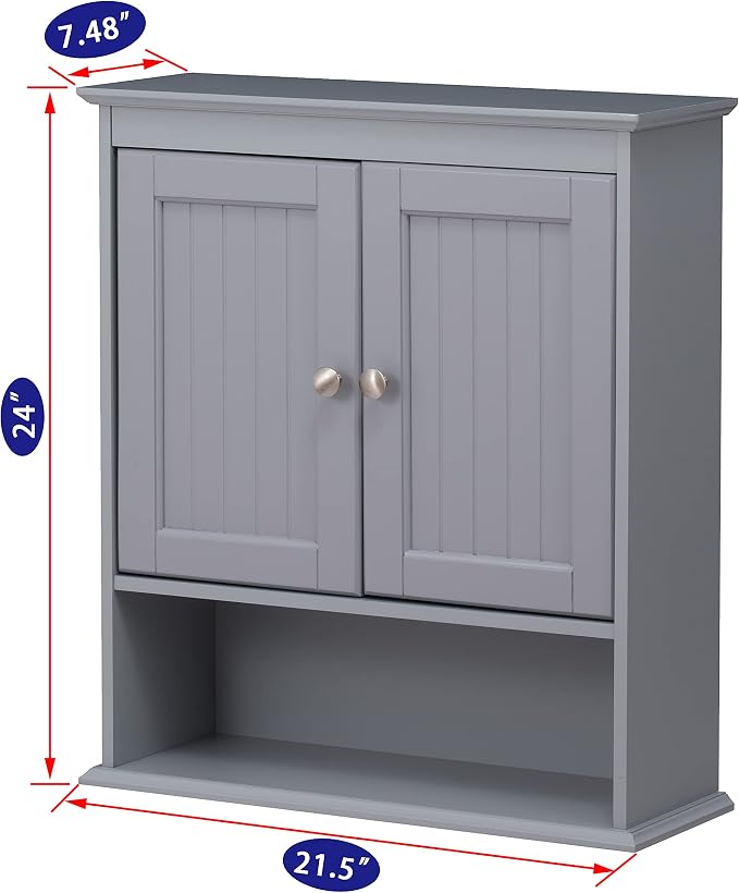Spirich Bathroom Wall Cabinet, Wall Mounted Medicine Cabinet Organizer - Image 3