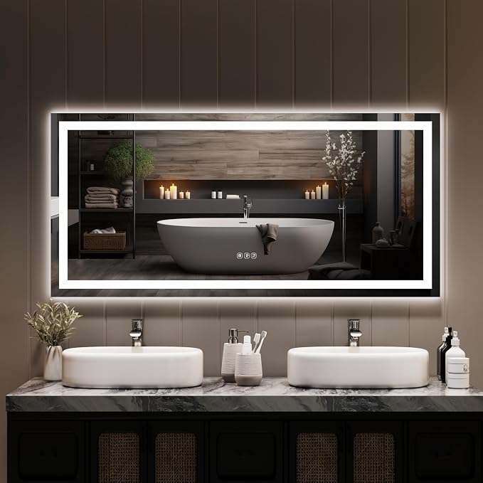 GarveeHome 55x26 LED Bathroom Mirror - Image 6
