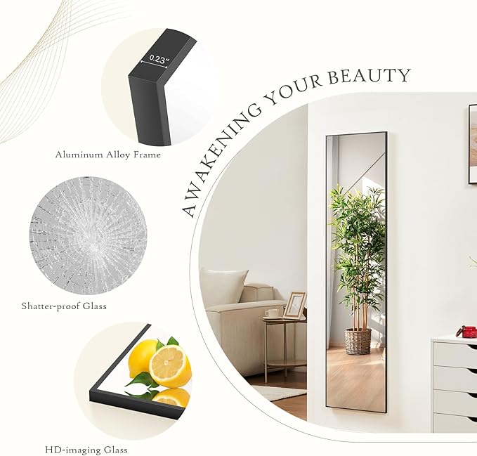 Mirror Full Length, Upgraded Body Wall Mirrors - Image 3