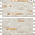 AULIGET Faux Stone Peel and Stick Backsplash by AULIGET