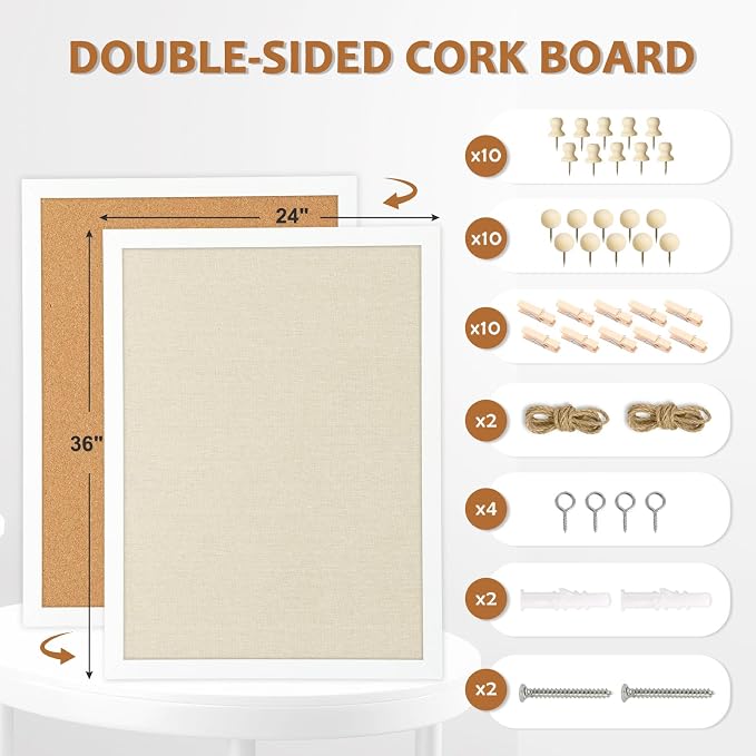 Double-Sided Large Cork Board - Image 6