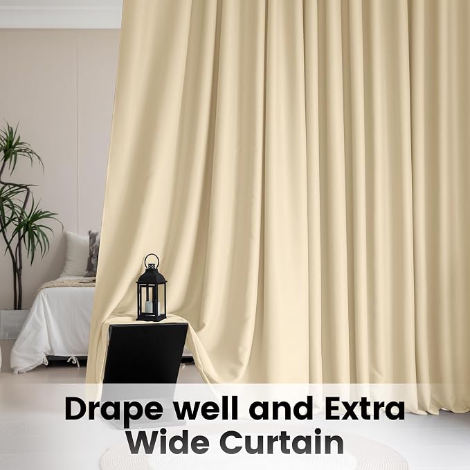 Room Divider Curtains, Back Tab Blackout Ceiling Track Curtains - Image 3