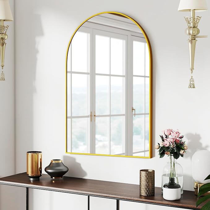 SCWF-GZ 24x36 Arch Mirror Rectangle Full Length Wall Mounted Hanging or Against by SCWF-GZ