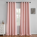 IGEMAEVE Gossamer Pink Curtains 96 Inch Length 2 Panels Set, Light Filtering by IGEMAEVE