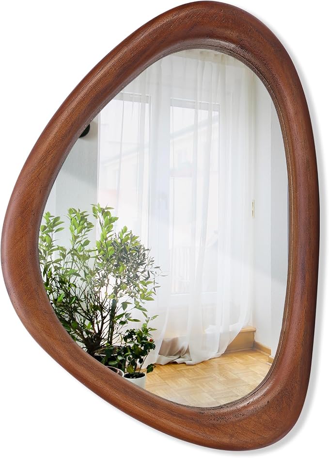MAGFLERUM Irregular Wall Mirror, 15 * 10 inch Asymmetrical Wood Mirrors by Givetheroomuniquebeauty%EF%BC%81