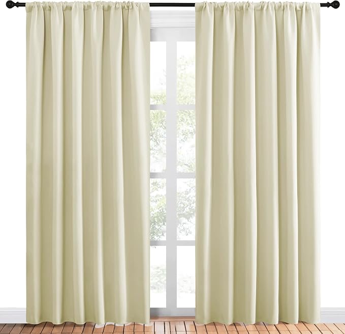 NICETOWN Living Room Curtains, Home Decorations Thermal Insulated Solid Rod - Image 2