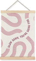 Yomisex Pink Slow Down You're Doing Fine Inspirational Wall Art Poster by VintageHomeDecor