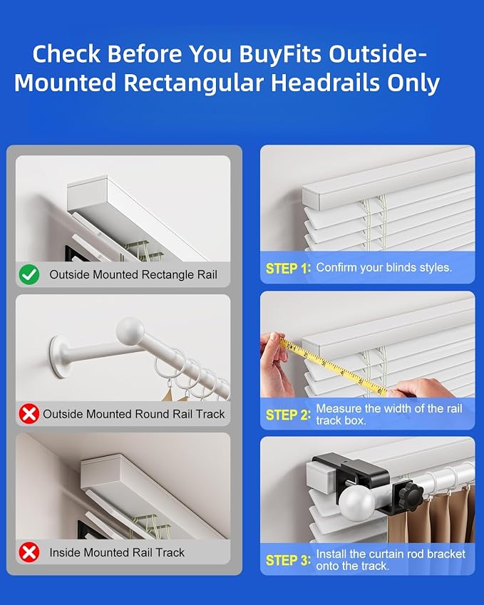 Over-Blinds Curtain Rod Brackets - Image 3
