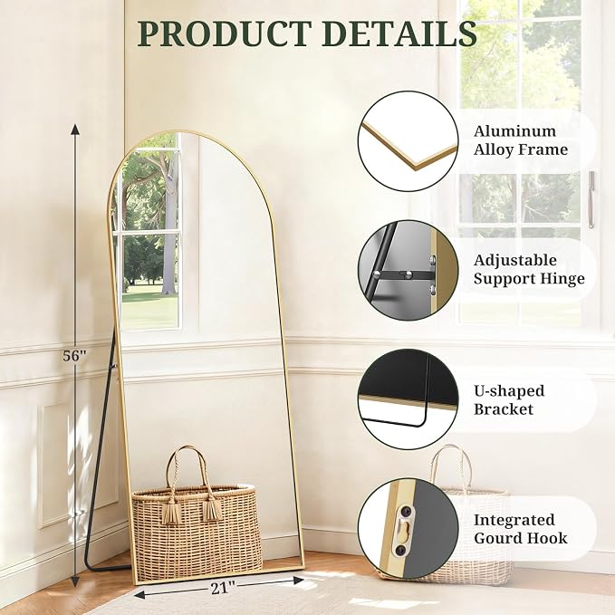 Mirror Full Length 56"x21" Full Body Floor Mirror - Image 4