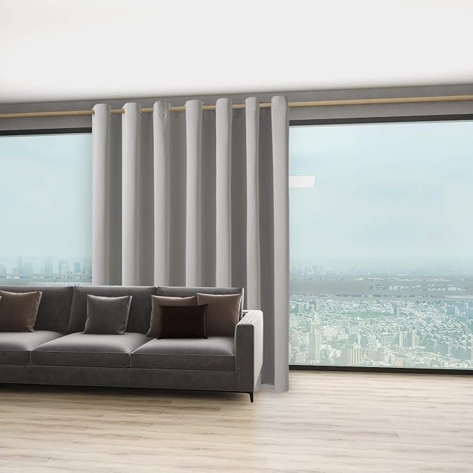 BONZER Room Divider Curtain Total Privacy Wall Extra Wide Grommet Room - Image 5