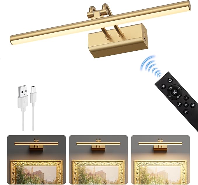 Battery Operated Picture Light for Wall, 4000mAh Cordless Wall Lamp for - Image 8