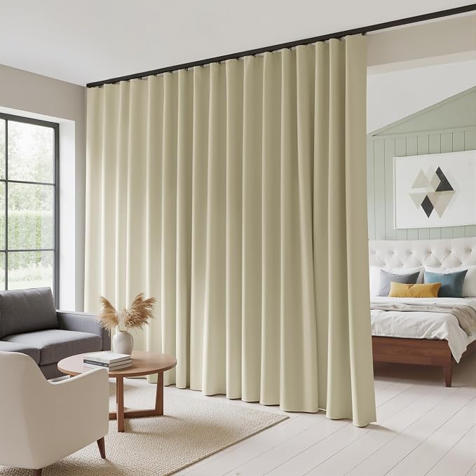 RYB HOME 100% Blackout Curtain for Sliding Glass Doors/Bedroom/Living Room by RYBHOME