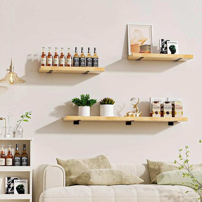 6 Pack - 10 inch Black Hidden L Shelf Bracket Iron Floating Shelf Brackets - Image 6