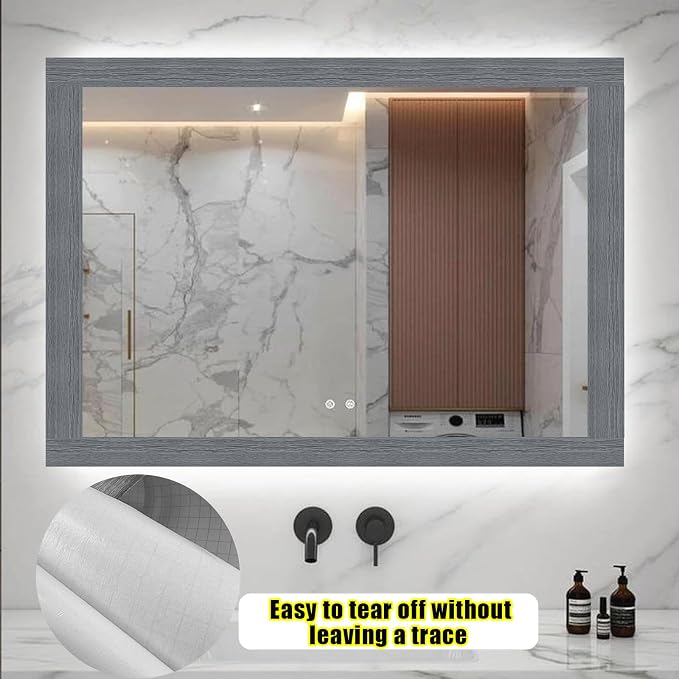 Teemall 10M Black Wood Grain Removable PVC Waterproof Border Wall Decor - Image 6