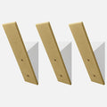 Homeforia Gold Wall Coat Hooks, High End White Wood & Gold Metal Wall Mounted by Homeforia