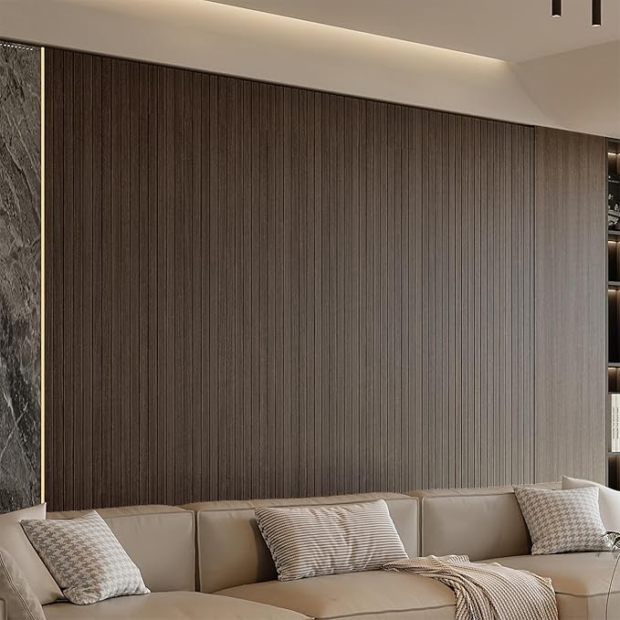 YU LI 3DH Peel and Stick PVC Slat Wall Panel 236"x15.75" Self-Adhesive Thick - Image 2
