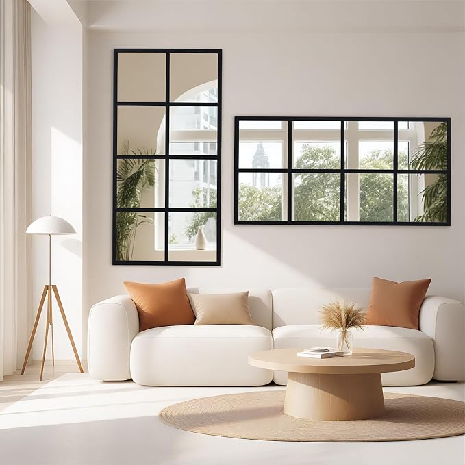 DUMOS Wall Mirror 16" x 32", Metal Framed Wall Mounted Mirror - Image 7