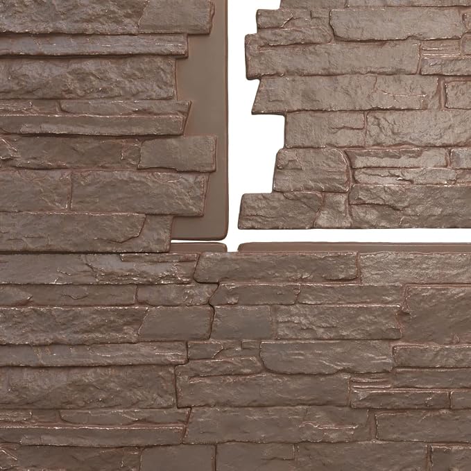 EverStone Acadia Ledge Faux Stone Panel, Autumn Bronze Color - Image 9