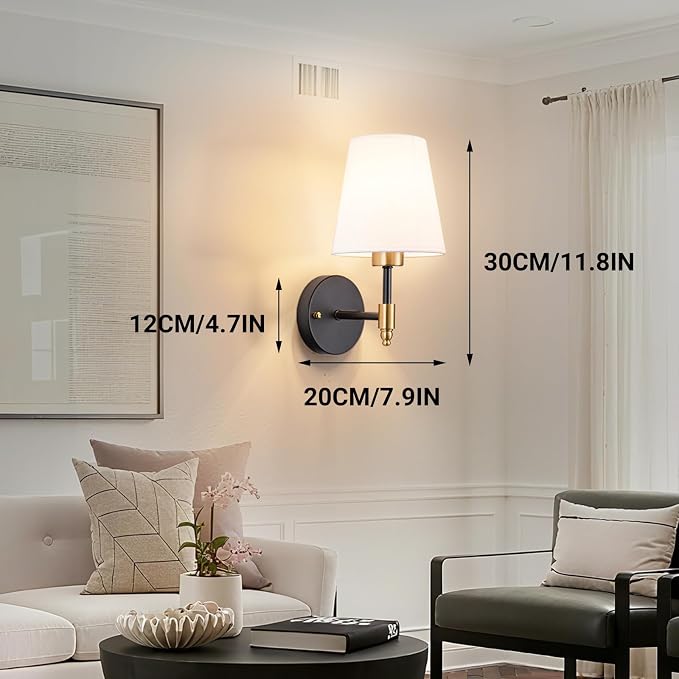 Peel and Stick Wall Sconces, Stick On Wall Sconce Set of 2, Battery Operated - Image 8
