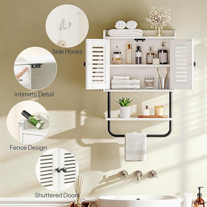 HOOBRO Medicine Cabinet, Double Doors Bathroom Wall Cabinet - Image 5