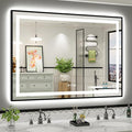 55x40 Inch LED Bathroom Mirror by Briivuemodernmirrors