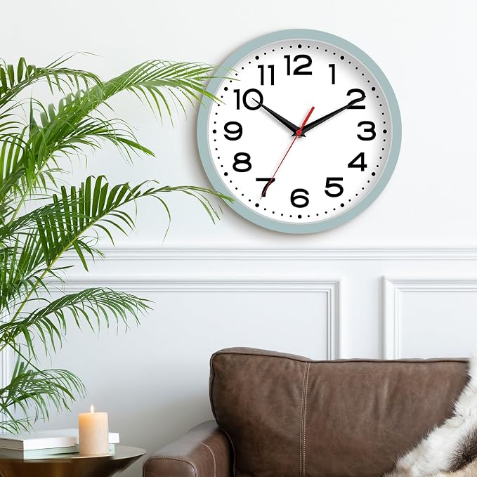 Roymnie Wall Clock Silent Non-Ticking Modern Clock Battery Operated 12 Inch - Image 4