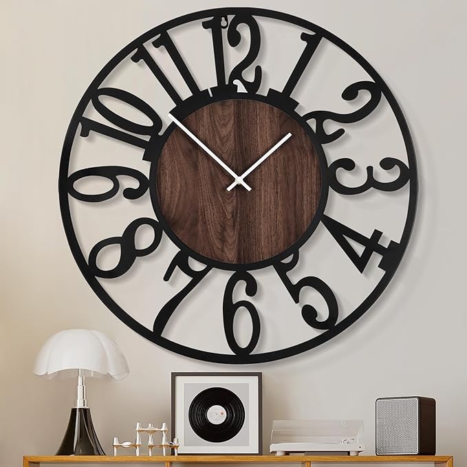 1st owned Large Wall Clock for Living Room Decor- 32" Decorative Antique Silent by Wallclockdecor