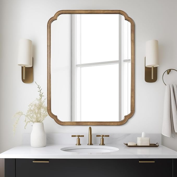 WallBeyond 30" x 40" Rounded Corner Arch Wall Mirror by WallBeyond