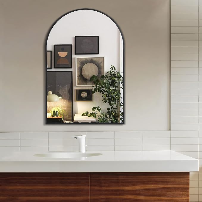 Arched Bathroom Mirror for Wall, HD Glass Over Sink for Bathroom - Image 7