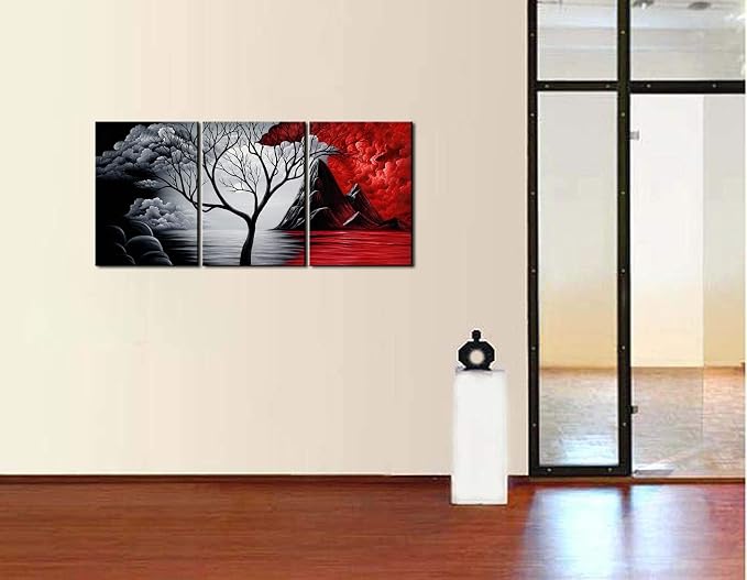 Wieco Art Extra Large The Cloud Tree Modern Gallery Wrapped Giclee Canvas Print - Image 3