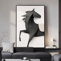 Large Framed Modern Black and White Wall Art, Contemporary Animal artwork Prints by Cuspin