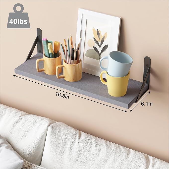 YGEOMER 16.5 Inch Floating Shelves - Image 3