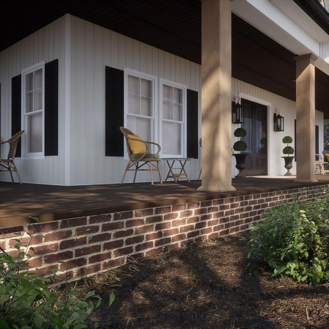 EverStone Aged Brick Faux Brick Panel, 46 7/8"W x 27"H x 1 1/4"D, Old Town Color - Image 10