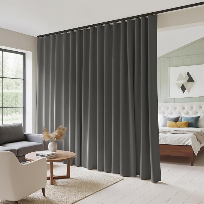 RYB HOME 100% Blackout Room Divider Curtain Panel, Thermal Insulated & Privacy by RYBHOME
