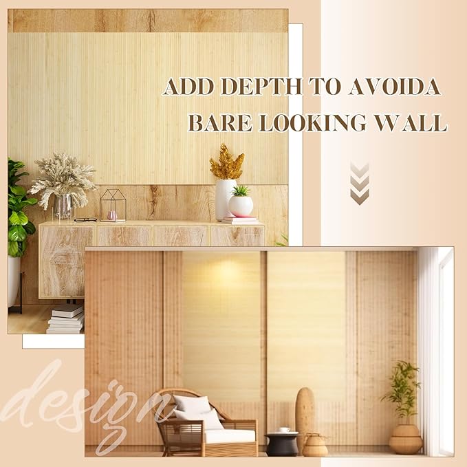 Juexica 3 Pcs Natural Bamboo Wall Panel - Image 3