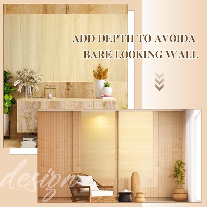 Juexica 2 Pcs Natural Bamboo Wall Panel - Image 3