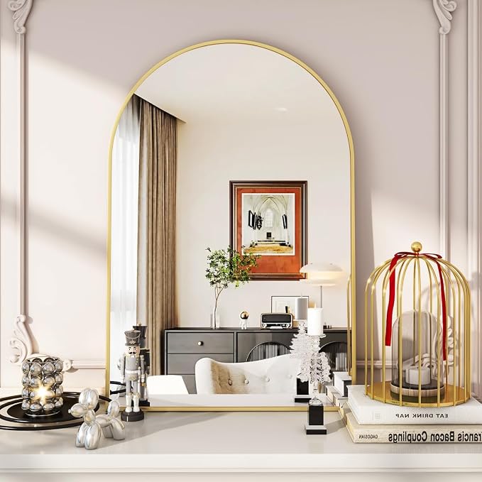 VooBang Arched Wall Mirror, 24 x 36 inch Arch Bathroom Mirror, Wall Mounted - Image 2