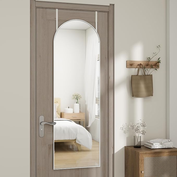 Arched Full Length Door Mirror 14x48, Metal Frame - Image 2