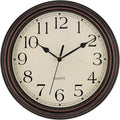 Foxtop 14 Inch Wall Clock Battery Operated Silent Non-Ticking Round Classic by Foxtop