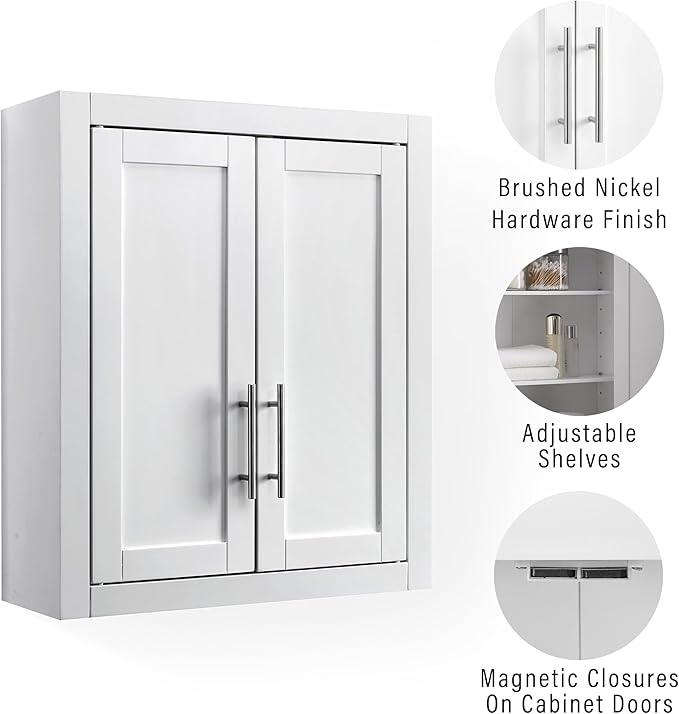 Crosley Furniture Savannah Wall Mounted Bathroom Storage Medicine Cabinet - Image 4