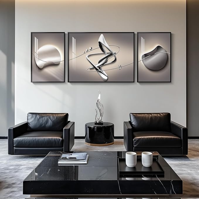 Extra Large Framed Modern Abstract Wall Art - Image 3