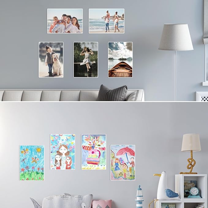 EHWINE 4 Pack 11x17 Wall Mount Acrylic Sign Holder, Wall Signs Photo Menu Flyer - Image 8