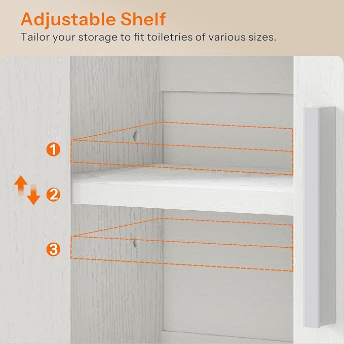 HOOBRO Bathroom Wall Cabinet, Medicine Cabinet, 15 x 7.1 x 16.1Inches, - Image 6