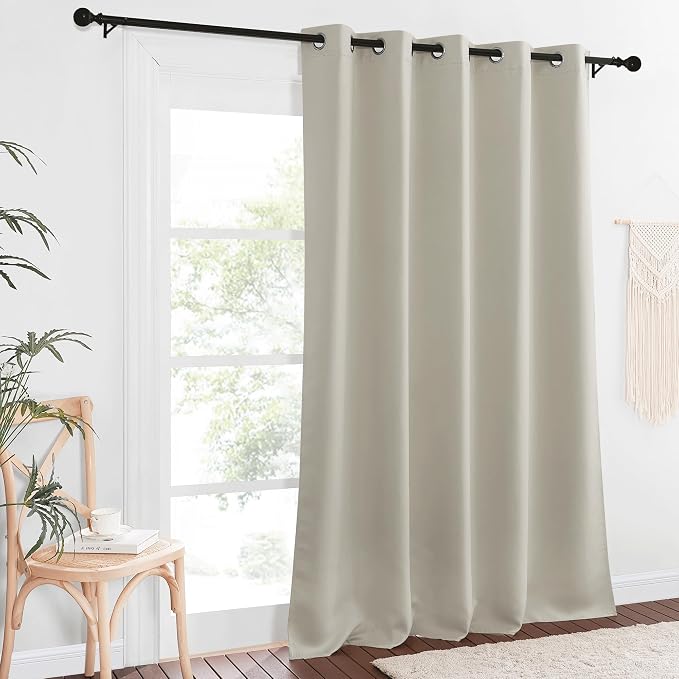 NICETOWN Sliding Door Window Treatment Blackout Patio Door Curtain Panels - Image 8